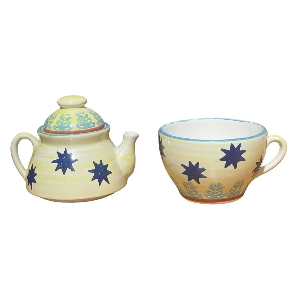Smith & Hawken Personal Teapot Hand Painted